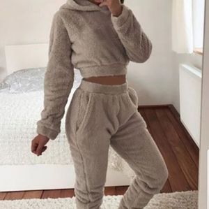 Light Gray hooded 2pc set NWOT